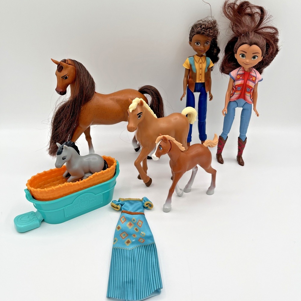 DreamWorks Spirit Riding Free Doll & Horse Toy Lot Lucky‎ Pru Mattel (8)